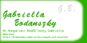 gabriella bodanszky business card